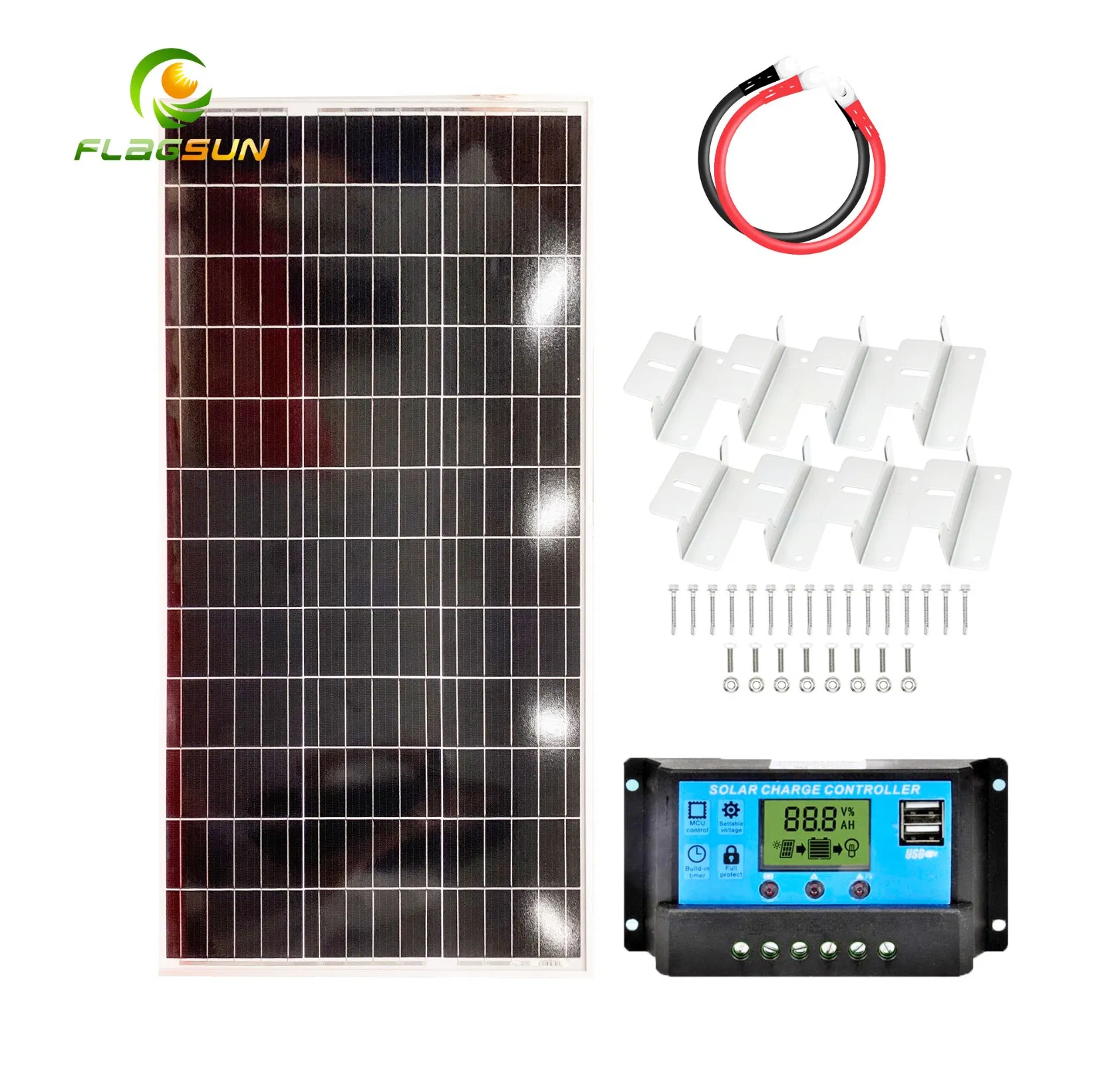 200 Kit de inicio de panel solar de 12 voltios módulo PV monocristalino para barco, caravana, autocaravana y otras aplicaciones fuera de la red