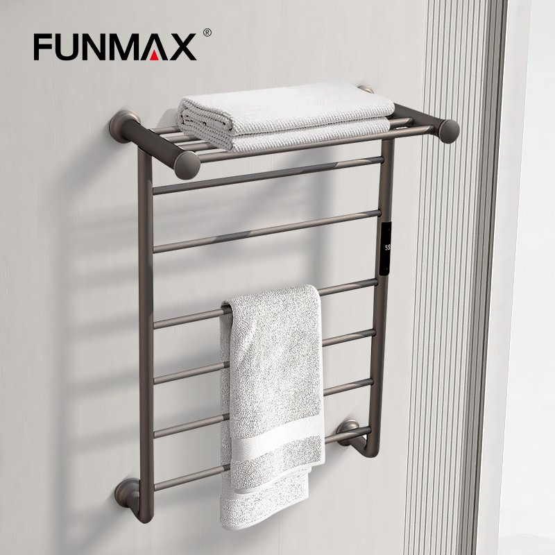 Radiador de baño de acero inoxidable montado en la pared, secador, estantes de secado, calentador eléctrico, toallero calefactor