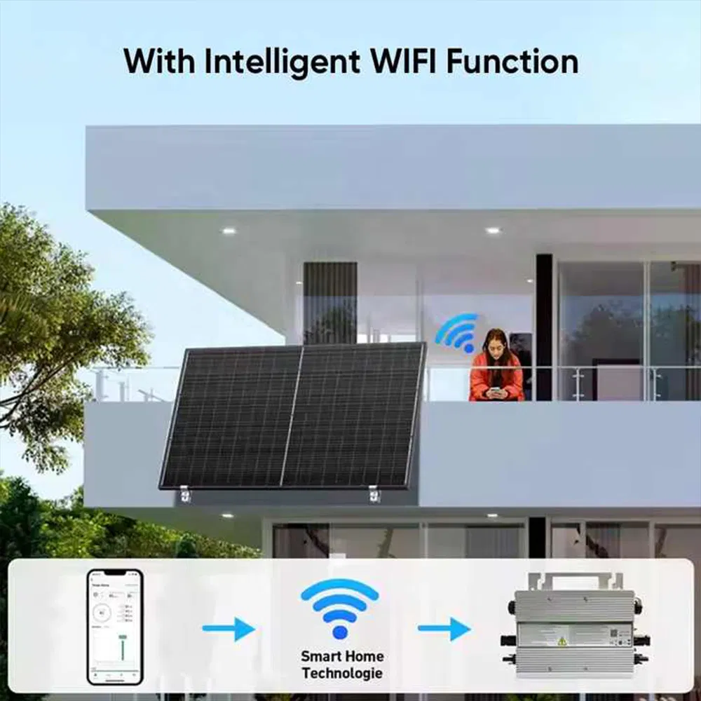 Sistema Solar Ongrid Sunpal para Balcón 800W 500W Sistema de Almacenamiento de Energía para Hogares