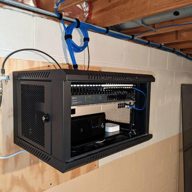 19-Inch 9u Armario Montado en Pared Gabinete de Red Rack de Servidor para Equipos de Fibra Óptica, Equipos de Telecomunicaciones y Equipos de Conmutación Sistema CCTV