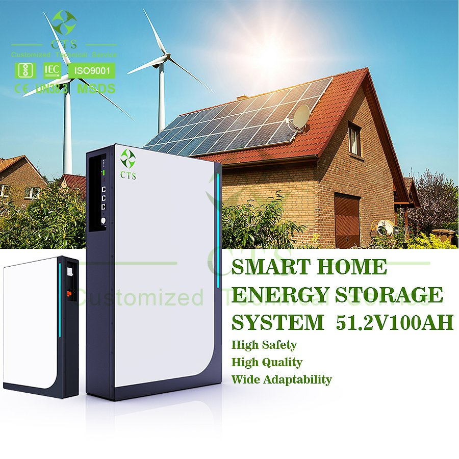 Batería de Litio Montada en Pared Cts 48V 100ah 200ah para Solar en Casa