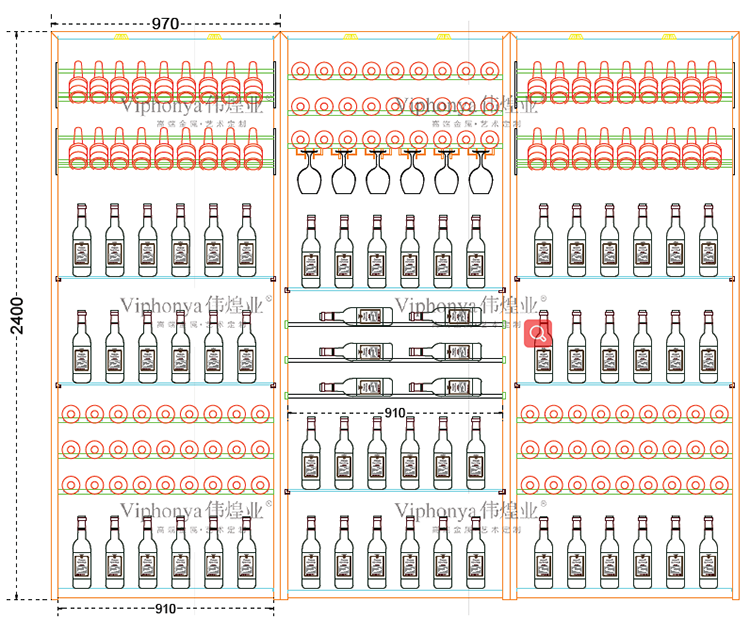 Reemplazo de botellas configuración