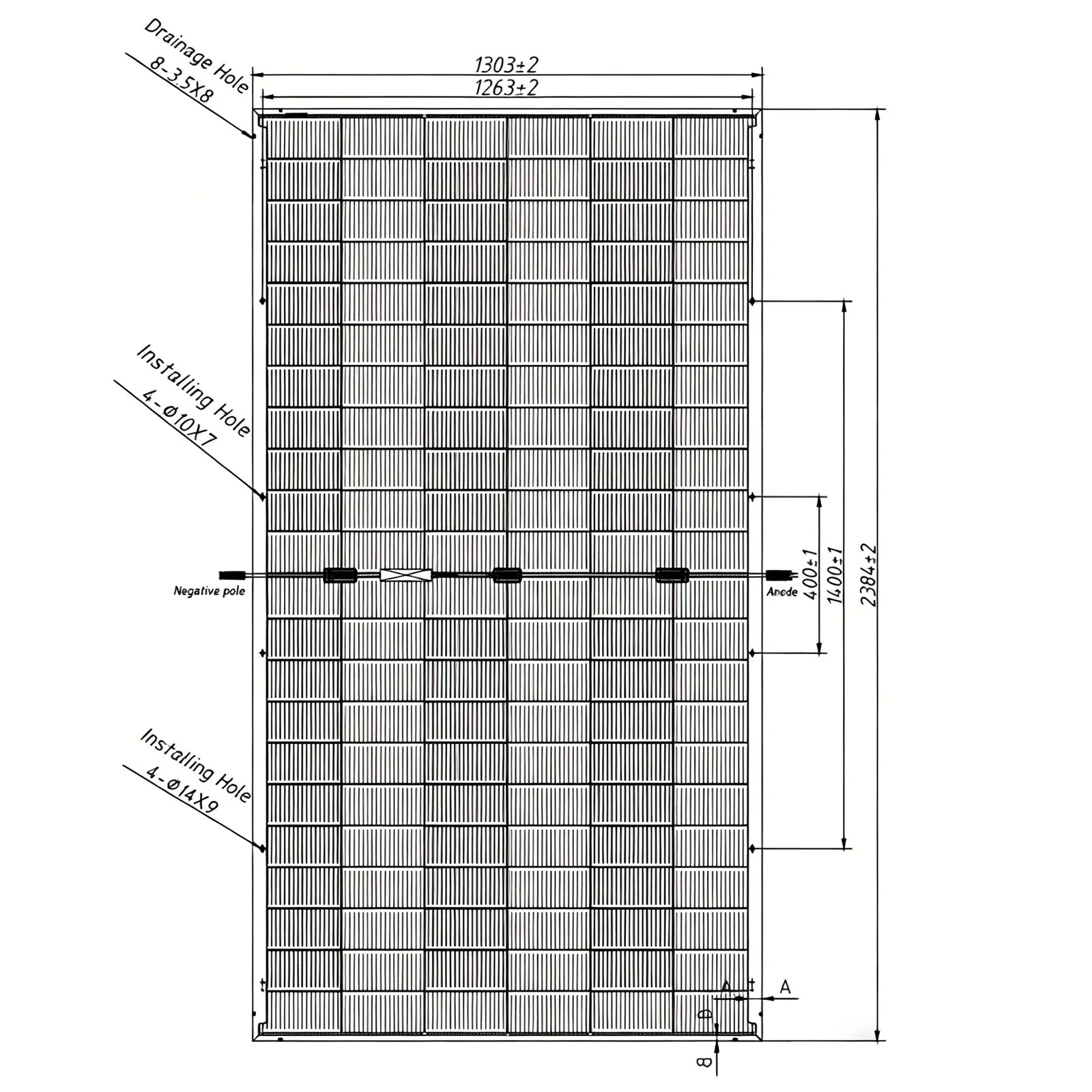 Módulo Solar Bifacial de Doble Cristal de Célula Solar Topcon de Módulo Monocristalino Taoísta 1 705-730W