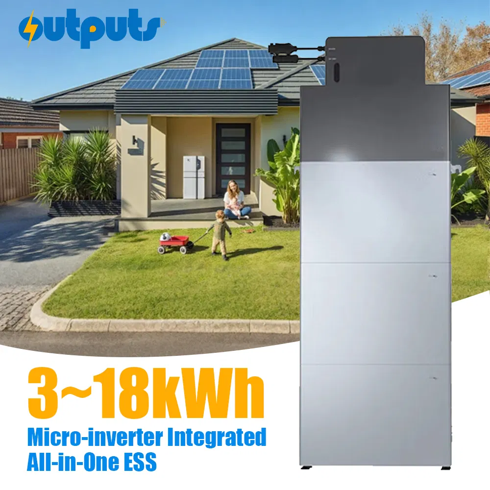 Sistema de almacenamiento de energía de balcón de pared ultra delgada con inversor micro integrado