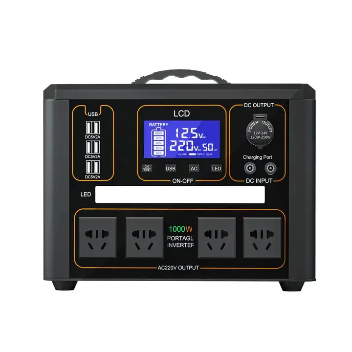 Generador de Estación de Energía Solar Portátil 1000W 2000W 3000W con Panel Solar para Hogar y Camping al Aire Libre 1500W Móvil de Litio 3kw 3kw