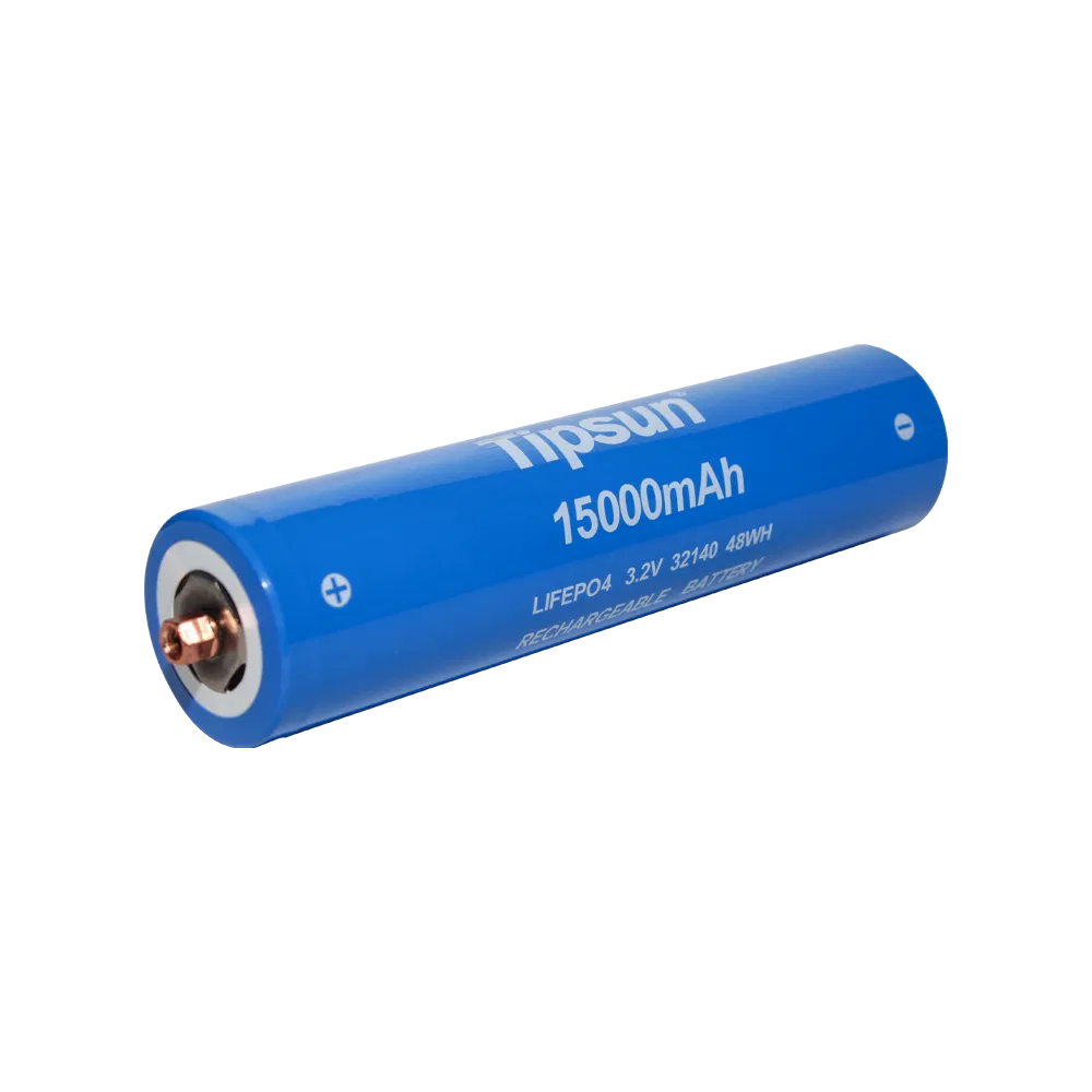 Tipsun LiFePO4 32140 3.2V15ah 33140 LiFePO4 Batería 32140 Batería para Luces Solares de Calle para EV para E-Bike con Atornillado