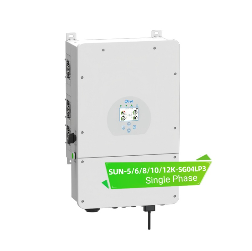 Producto Caliente Sistema Solar FV Deye Conectado a la Red Inversor Híbrido Trifásico de Alta Eficiencia DC AC Calidad de Energía 5kw 6kw 8kw 10kw 12kw para Uso Doméstico