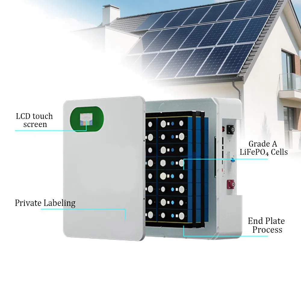 Sistema de Almacenamiento de Energía de Batería Expandible para Balcón de Casa 10kwh con Pantalla Táctil y Monitoreo Bluetooth para Respaldo Solar