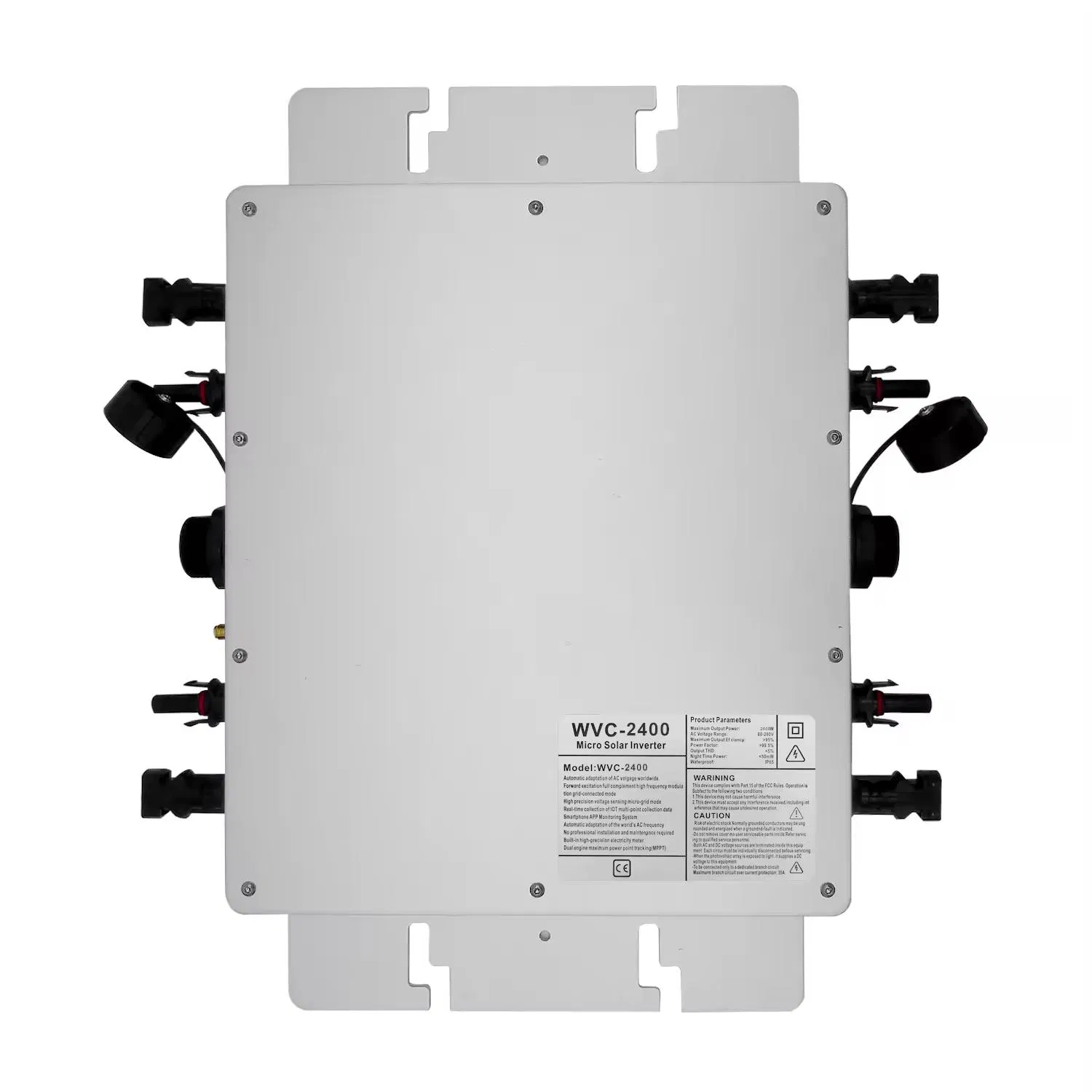 Inversor Micro Solar Híbrido Conectado a la Red 2400W Inversor Micro Inteligente WiFi Global Aplicable a la Red 120V/230