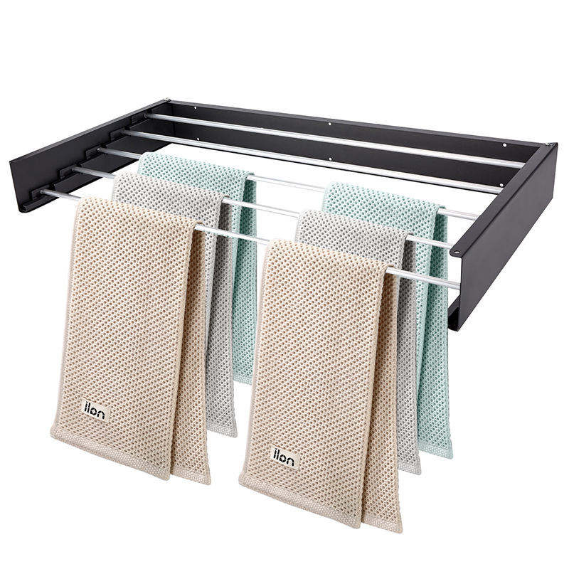 Accesorios de baño estante plegable montado en la pared estante para toallas de baño estante para secar