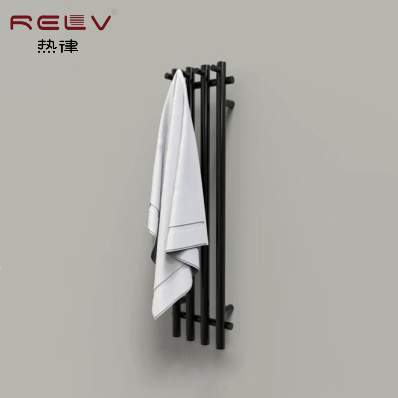 Radiador de toallas eléctrico vertical de múltiples barras montado en la pared 304 de acero inoxidable para baño