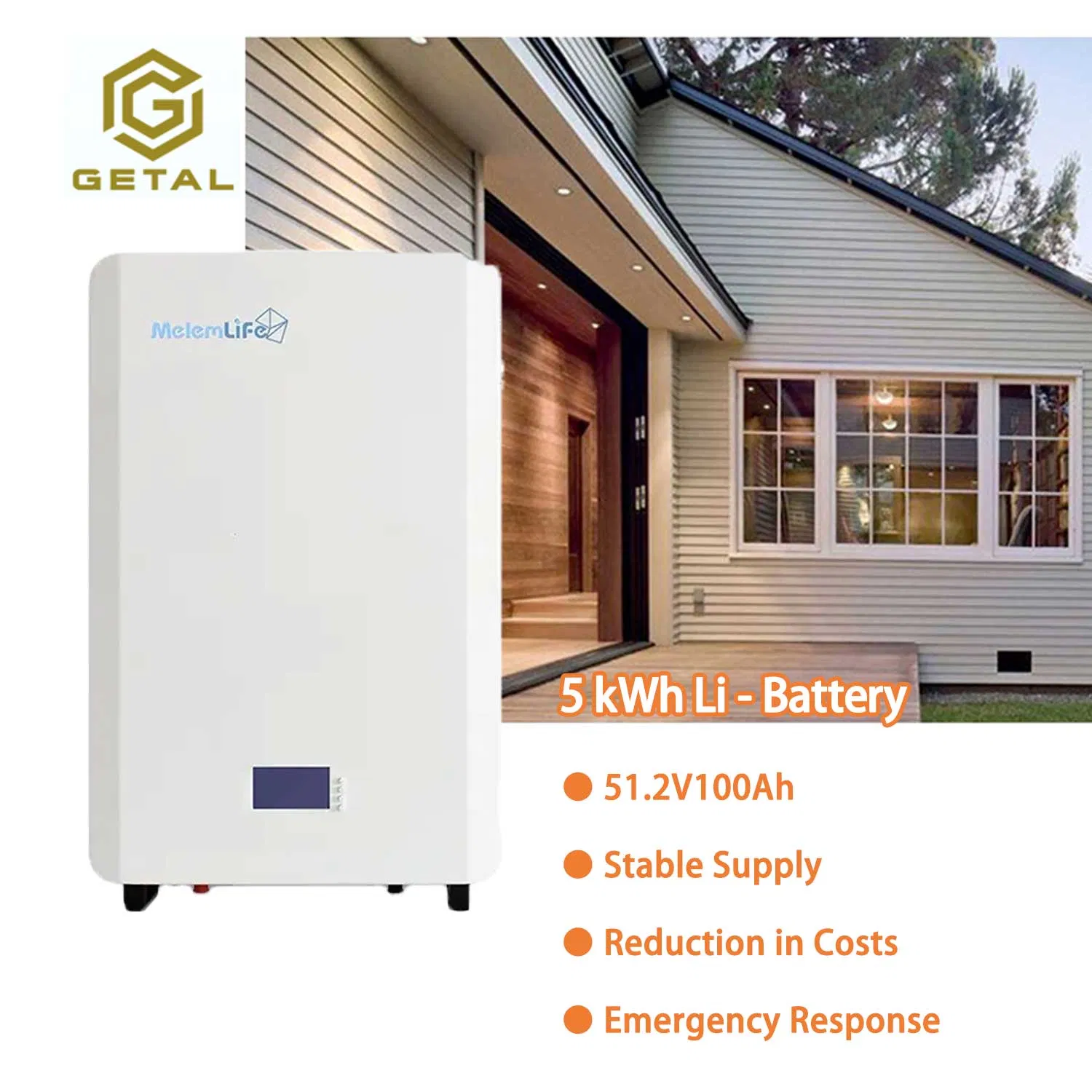 Batería de Almacenamiento de Energía Solar Doméstica Verde LiFePO4 5000wh