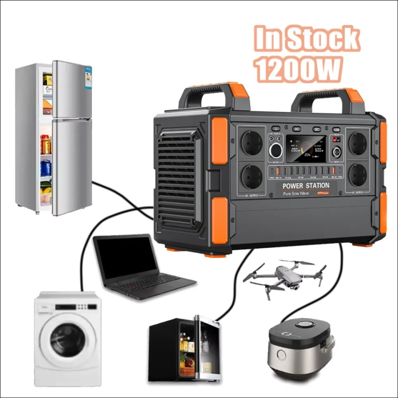 2025 Venta Caliente 1200W Estación de Energía LiFePO4-Battery Banco Móvil Portátil Generador Solar para Casa