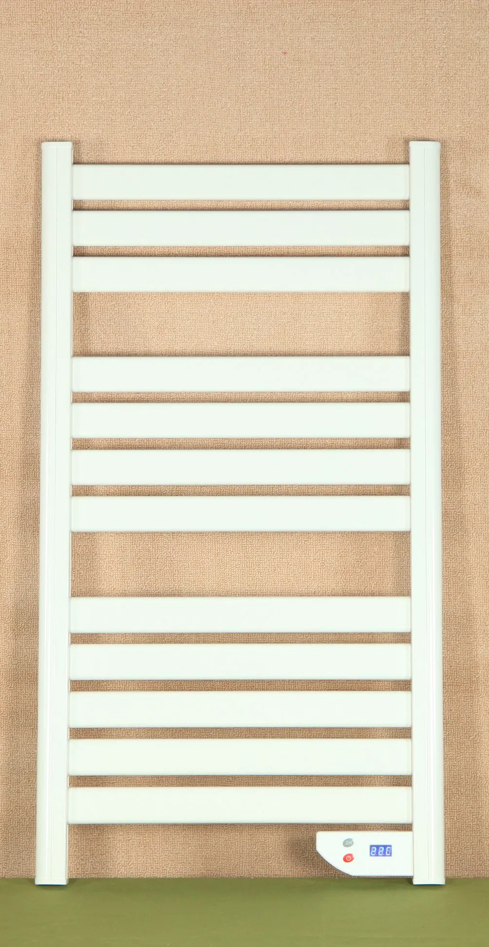 Toallero calefactor eléctrico montado en la pared para baño, elegante y moderno