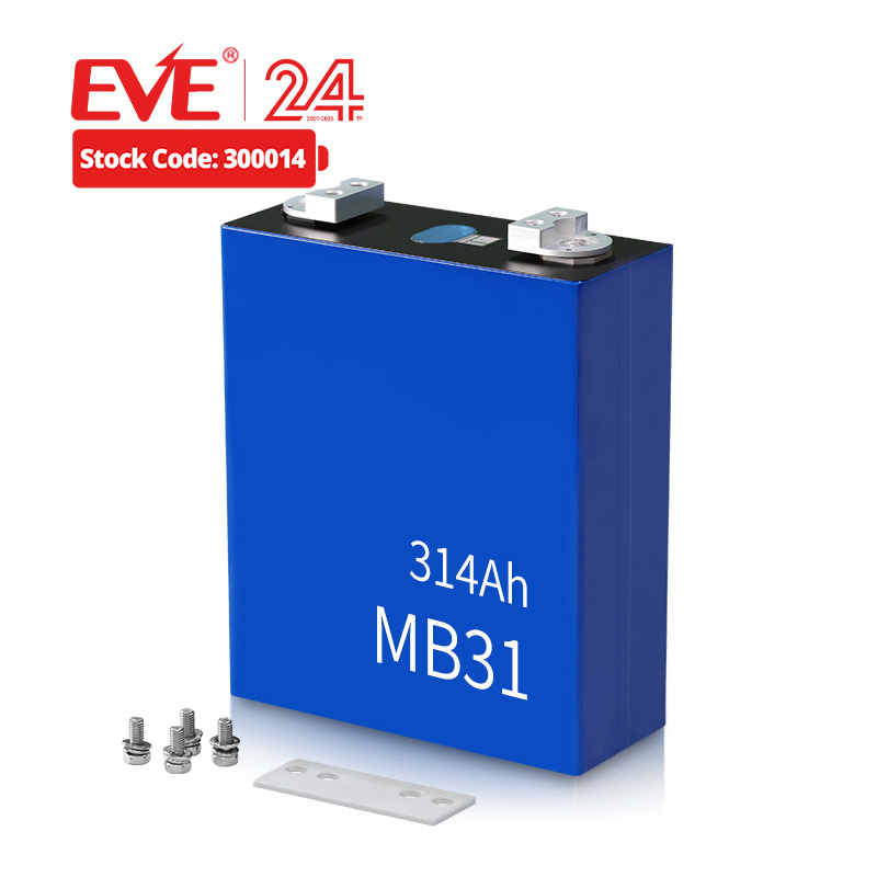 Eve 314ah 1004.8wh 3.2V LiFePO4 Batería de Litio Celda de Litio Batería para Sistema de Almacenamiento Solar