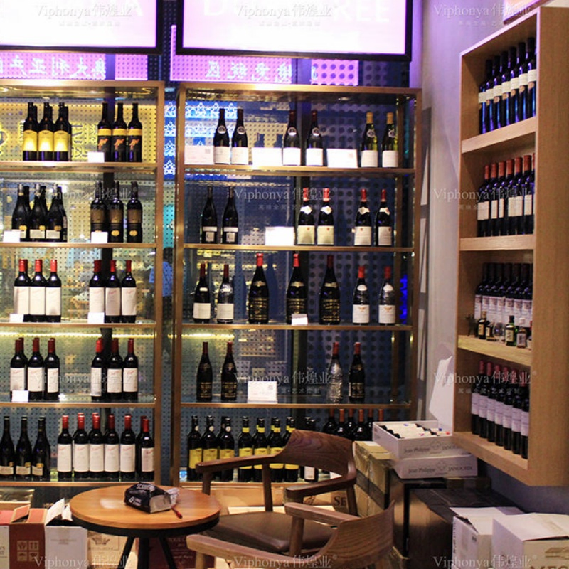 Estante de vino flotante montado en la pared premium para la organización de cavas de vino