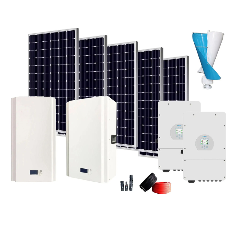 Comparar Sistema Solar Eólico Doméstico Inversor Deye 3kw 5kw 10kw Sistema Móvil 10 Kw Generadores de Sistema Solar Turbina Eólica