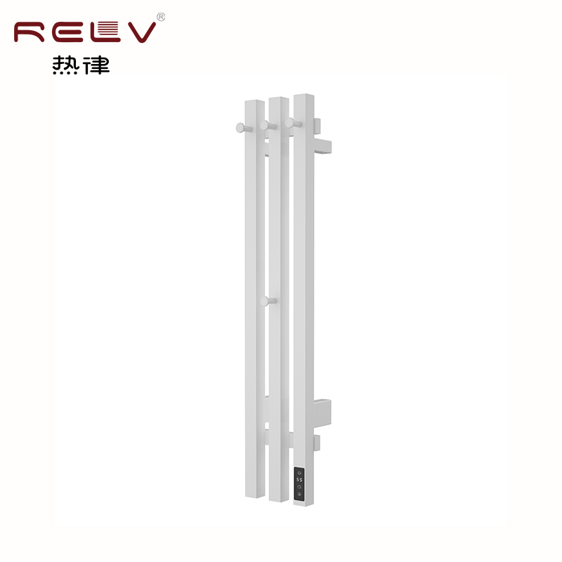 Radiador de toallas eléctrico vertical de múltiples barras montado en la pared 304 de acero inoxidable para baño