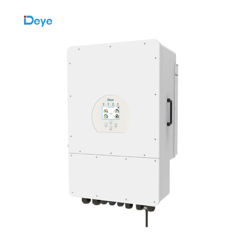 Producto Caliente Sistema Solar FV Deye Conectado a la Red Inversor Híbrido Trifásico de Alta Eficiencia DC AC Calidad de Energía 5kw 6kw 8kw 10kw 12kw para Uso Doméstico