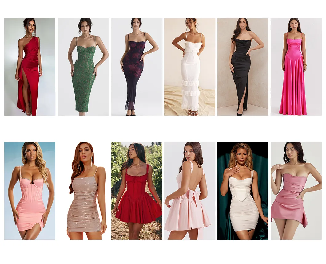 Vestido de Festa Multicolorido para Mulheres