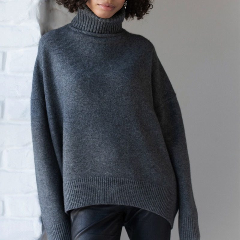 Suéter Clássico de Gola Alta em Viscose Macia – Design Atemporal, Viscose Macia para Todas as Ocasiões