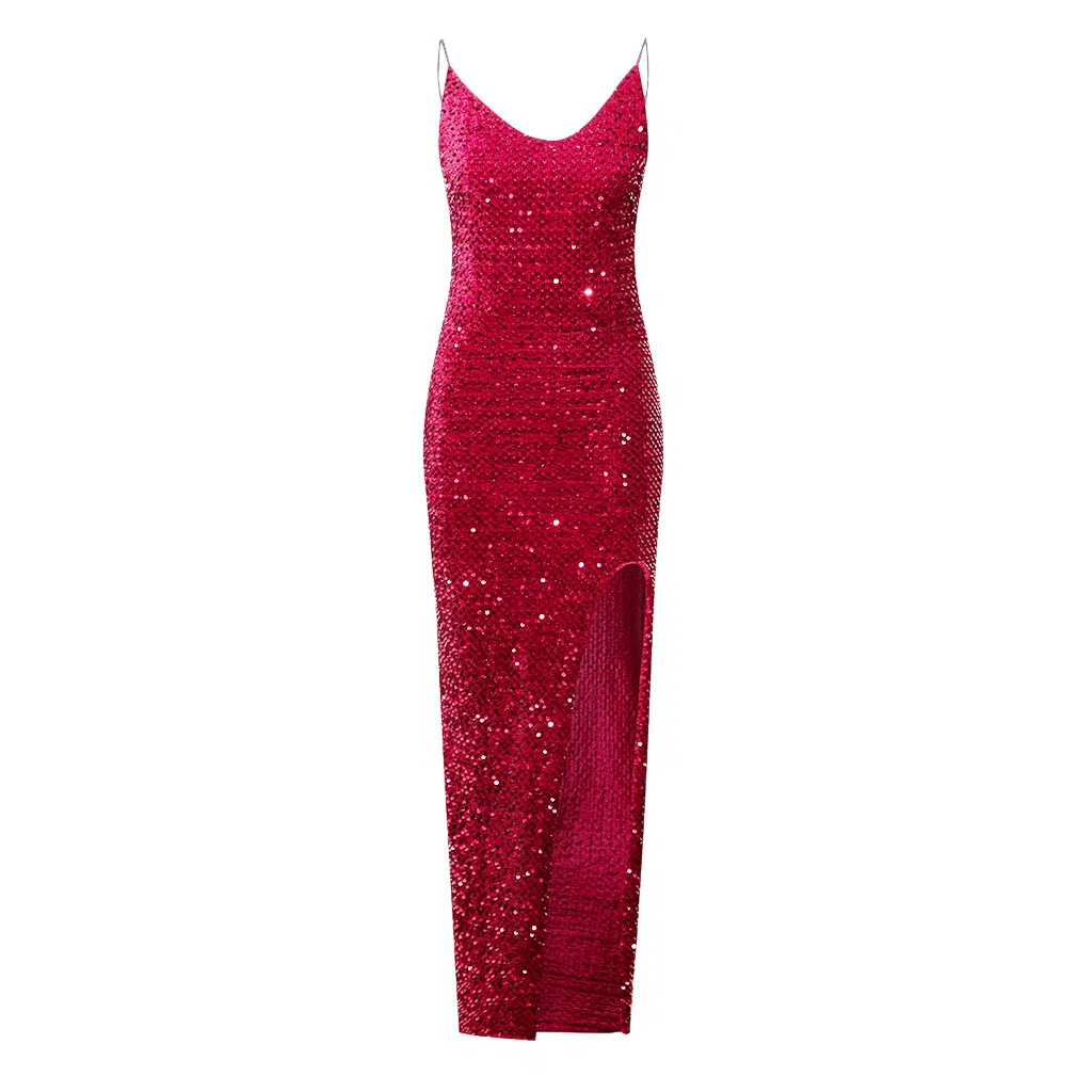 Vestido Sexy de Cintura Alta com Alça