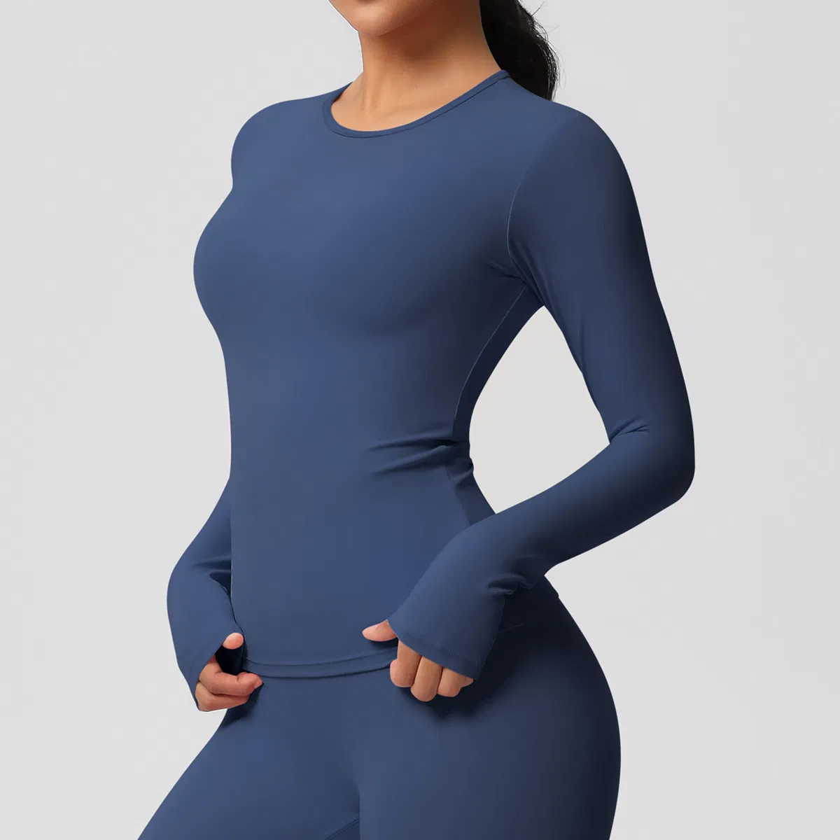 Camisetas de Manga Longa Cropped para Mulheres, Gola Redonda, Roupas de Atividade, Camisetas Básicas Ajustadas e Slim, Roupas Casuais para Sair Y2K Roupas para Meninas Adolescentes