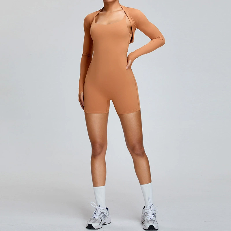 Conjunto de Roupas Femininas Personalizadas, Macacão, Conjuntos de Yoga, Xale Esportivo, Macacão com Suspensórios, Conjunto de Fitness