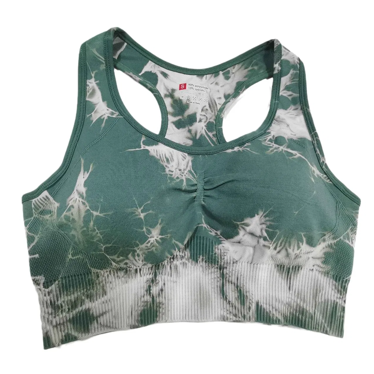 Rótulos Privados Personalizados Sutiã Esportivo Tie Dye de Alta Qualidade Nylon Roupas de Treino para Mulheres