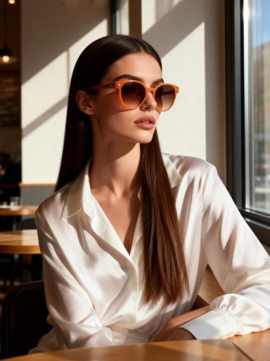 Óculos de sol quadrados laranja para mulheres, moda urbana