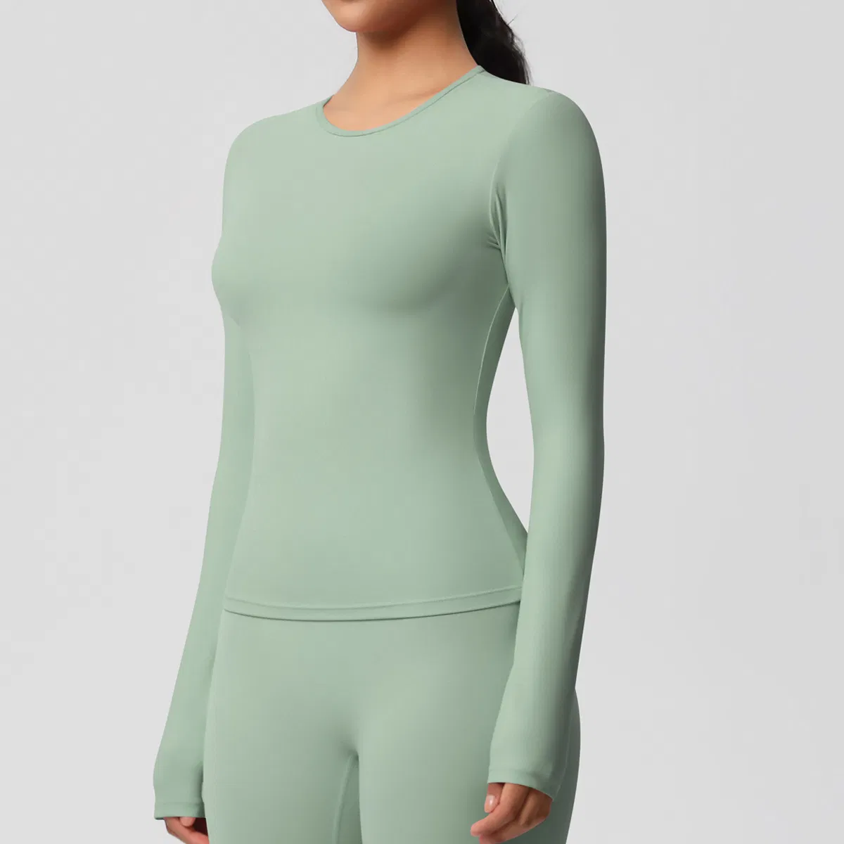 Camisetas de Manga Longa Cropped para Mulheres, Gola Redonda, Roupas de Atividade, Camisetas Básicas Ajustadas e Slim, Roupas Casuais para Sair Y2K Roupas para Meninas Adolescentes