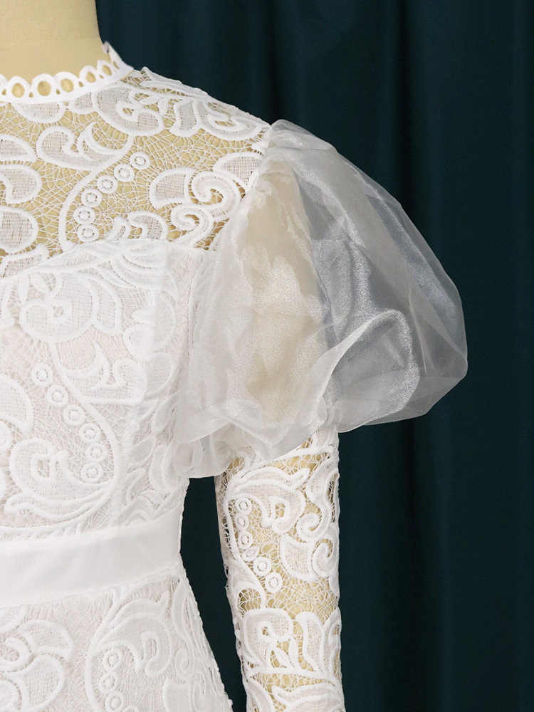 Vestido de Manga Longa de Alta Qualidade para Mulheres com Temperamento Elegante para a Noite