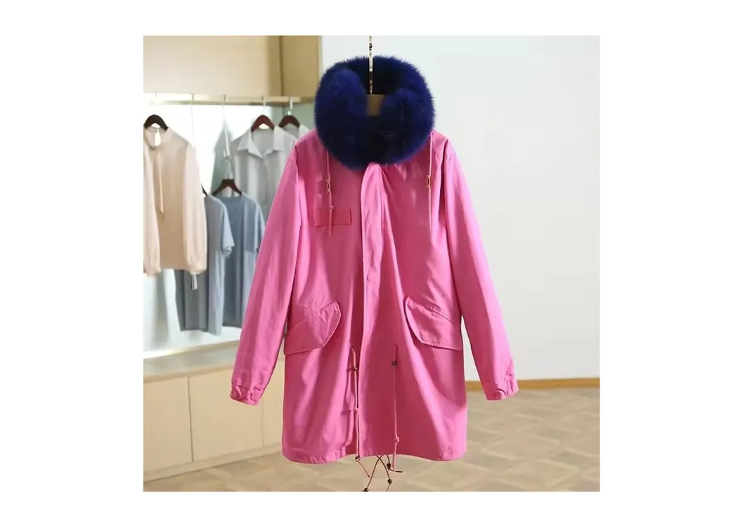 Blusão com capuz Winter Fashionable Warm-Filled para mulher