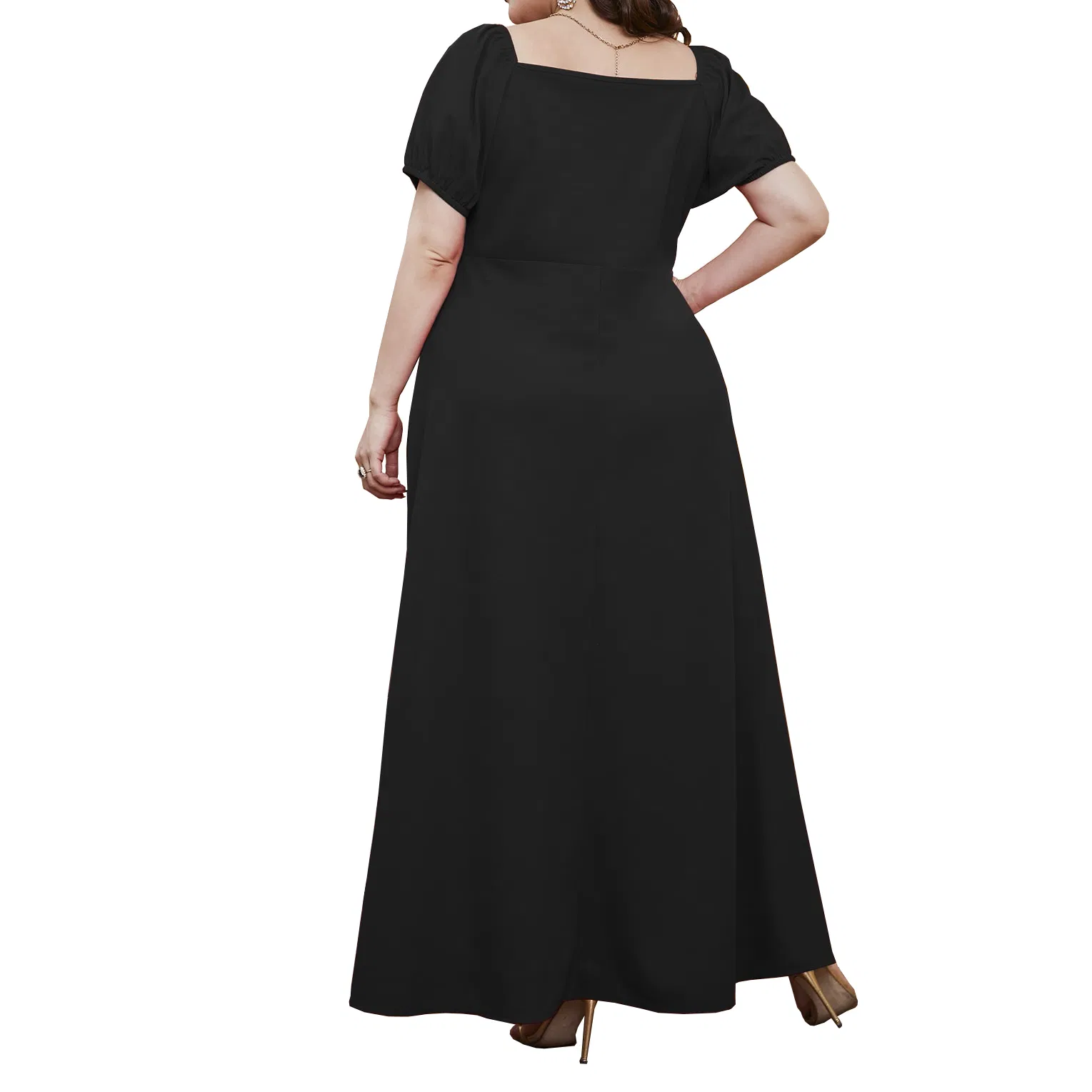Vestidos Elegantes Casuais de Festa para Mulheres Gordinhas com Decote Coração e Fenda Vermelha em Tamanho Plus