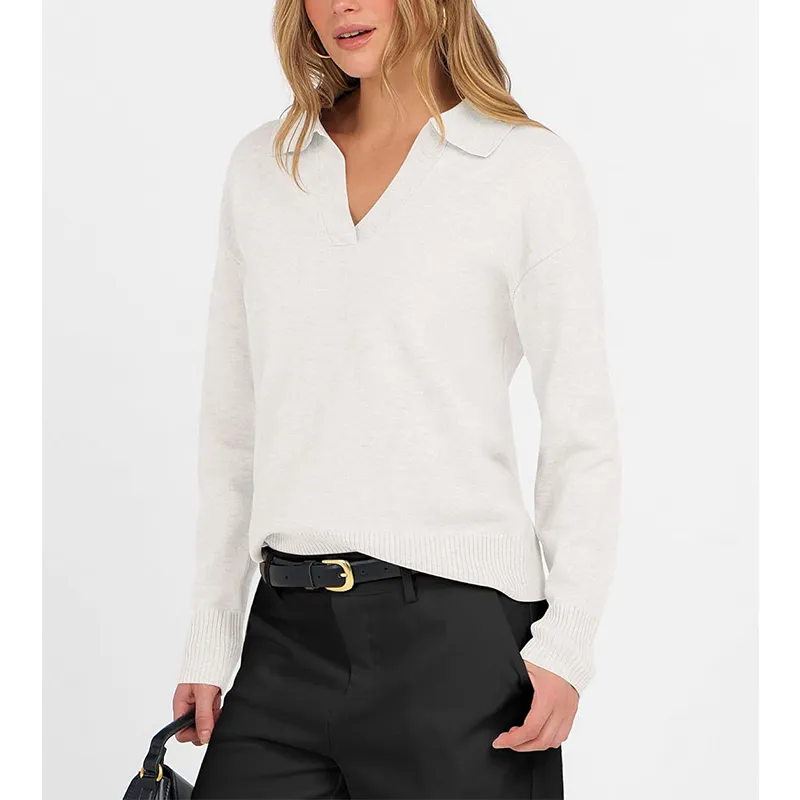 Suéter Feminino Tendência Moda de Rua com Opções de Logotipo Personalizado Disponíveis