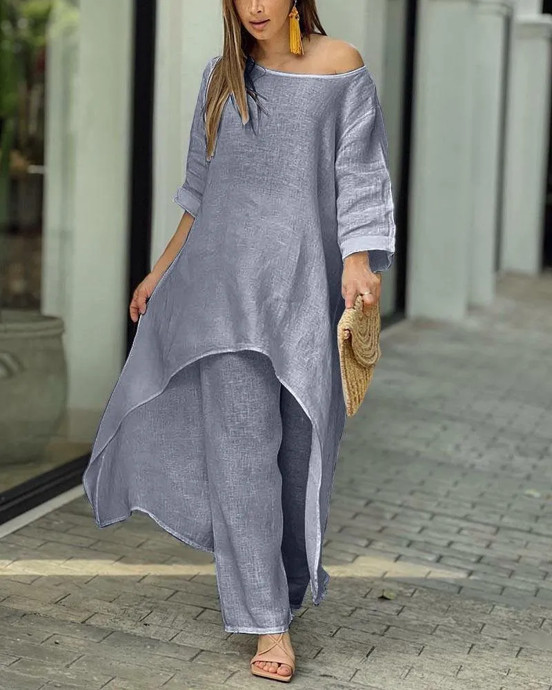 Conjunto Casual Feminino de Primavera e Outono
