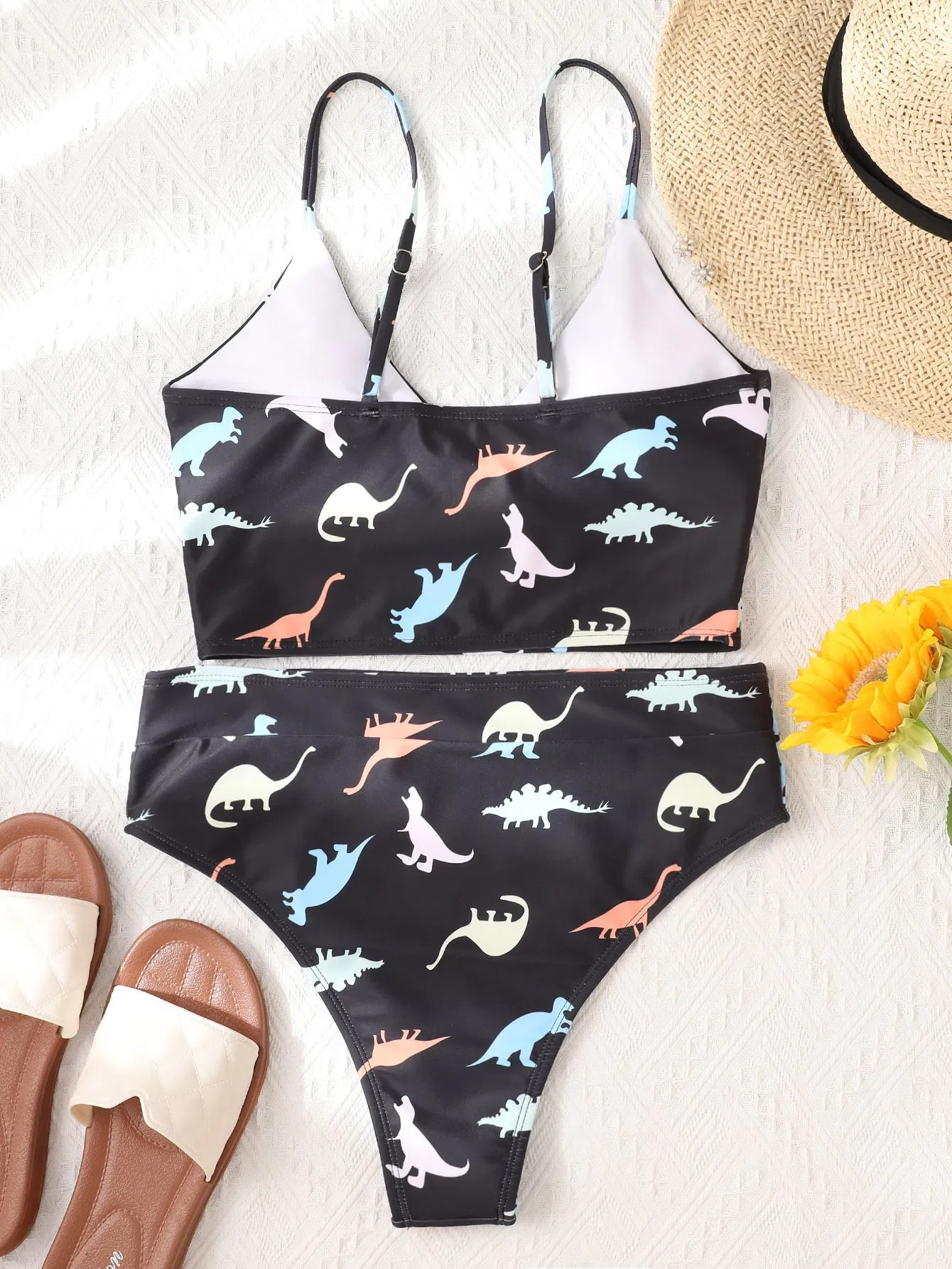 Biquíni de Cintura Alta Sexy 2021 Roupa de Banho Mulheres Conjunto de Biquínis Moda Praia Natação para Traje de Banho