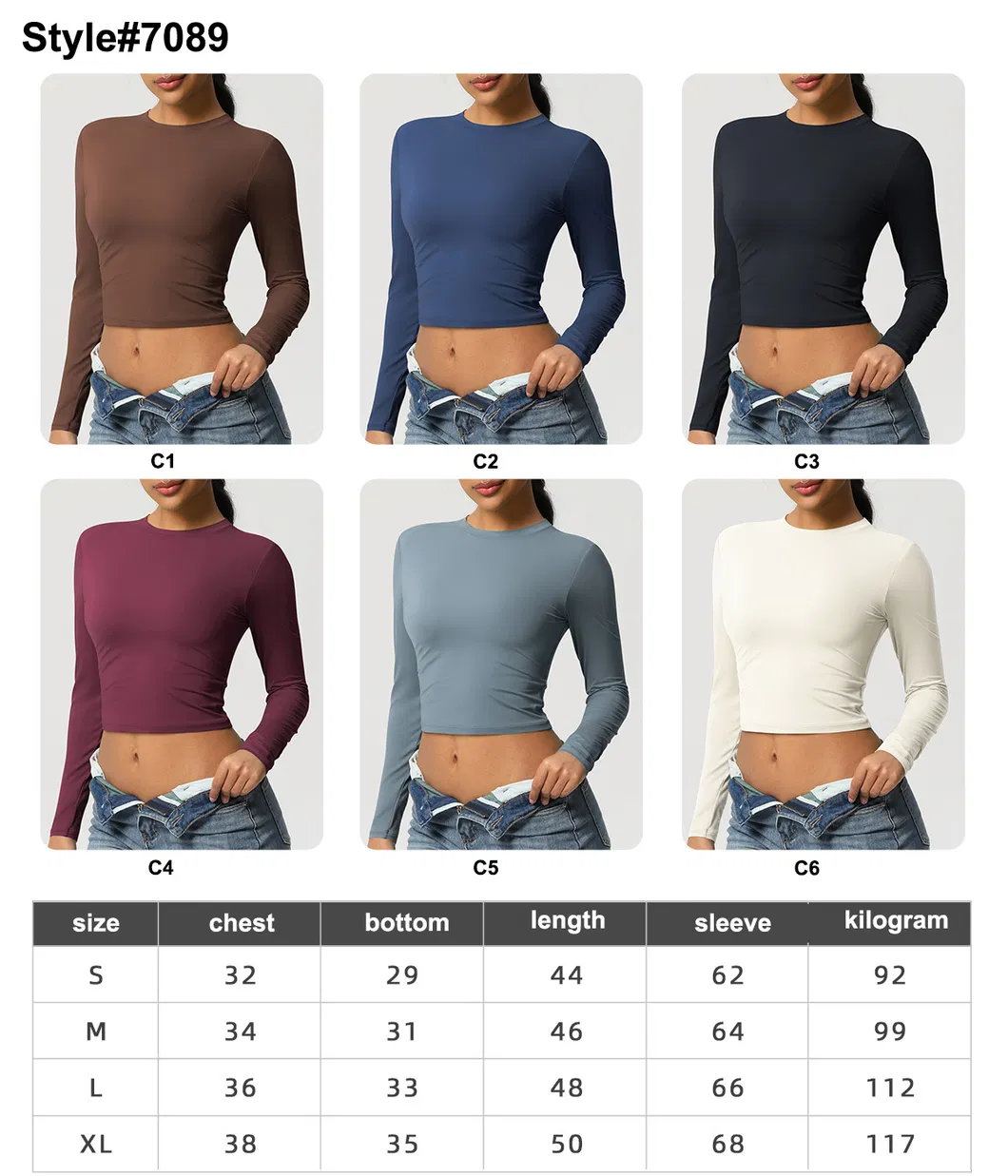 Camisetas de Manga Longa Femininas Cropped Básicas Ajustadas Moda 2025 Saindo Y2K Tops Roupas para Meninas Adolescentes