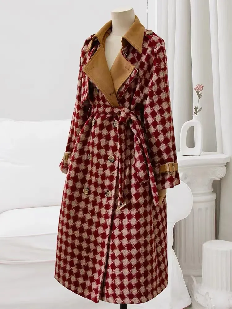 Casaco Longo Roupas de Inverno Estilo Trendy