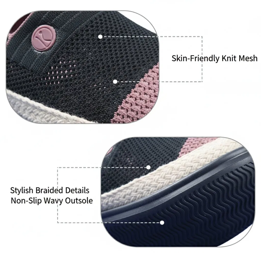 Shoe Casual Baixo Minimalista Urbano Feminino com Solas Macias e Construção Leve