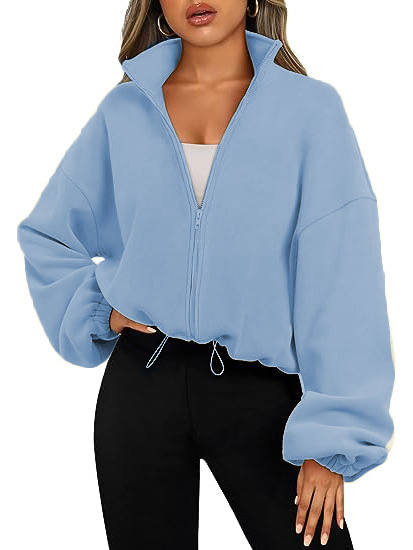 Moletom Feminino Super Grande Outono Inverno Moda Pulôver com Meio Zíper Suéter Trançado Roupas Casuais