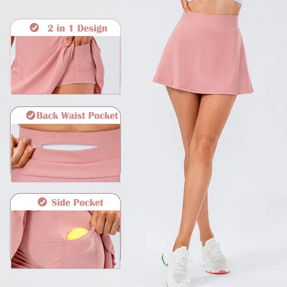Roupas de Tênis Saias Originais Saia de Yoga Personalizável para Mulheres Roupas Esportivas de Tênis Saias Plissadas de Tênis