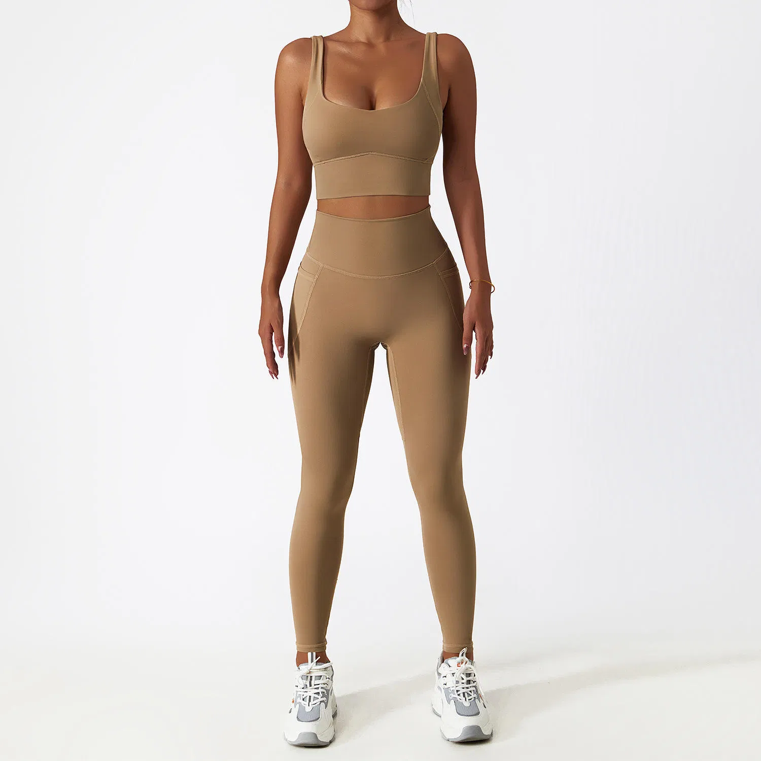 Conjuntos de Roupas de Treino Comprimidas com Logo Personalizado, Sutiãs Esportivos, Yoga, Roupas Ativas para Academia, Vestuário Fitness para Mulheres