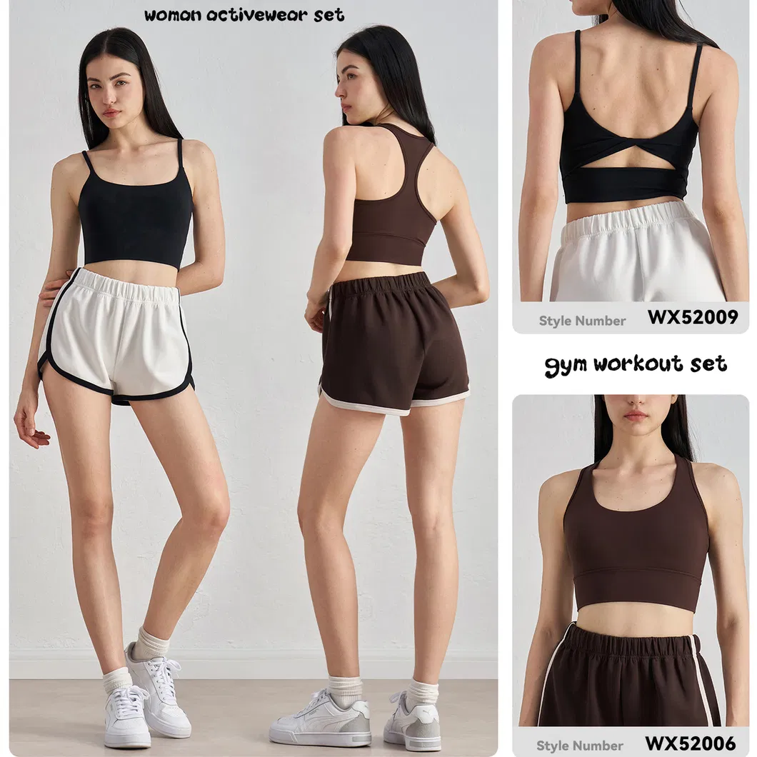 Roupas Ativas Femininas Personalizadas com Logo, Respirável, Verão, Cintura Alta, Roupas de Yoga, Fitness, Esportivas, Treino, Academia
