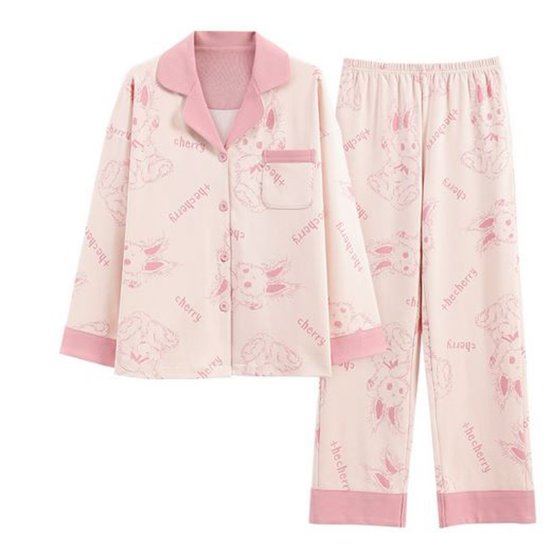 2024 O Mais Recente Conjunto de Pijamas Femininos de Outono Personalizável e Confortável