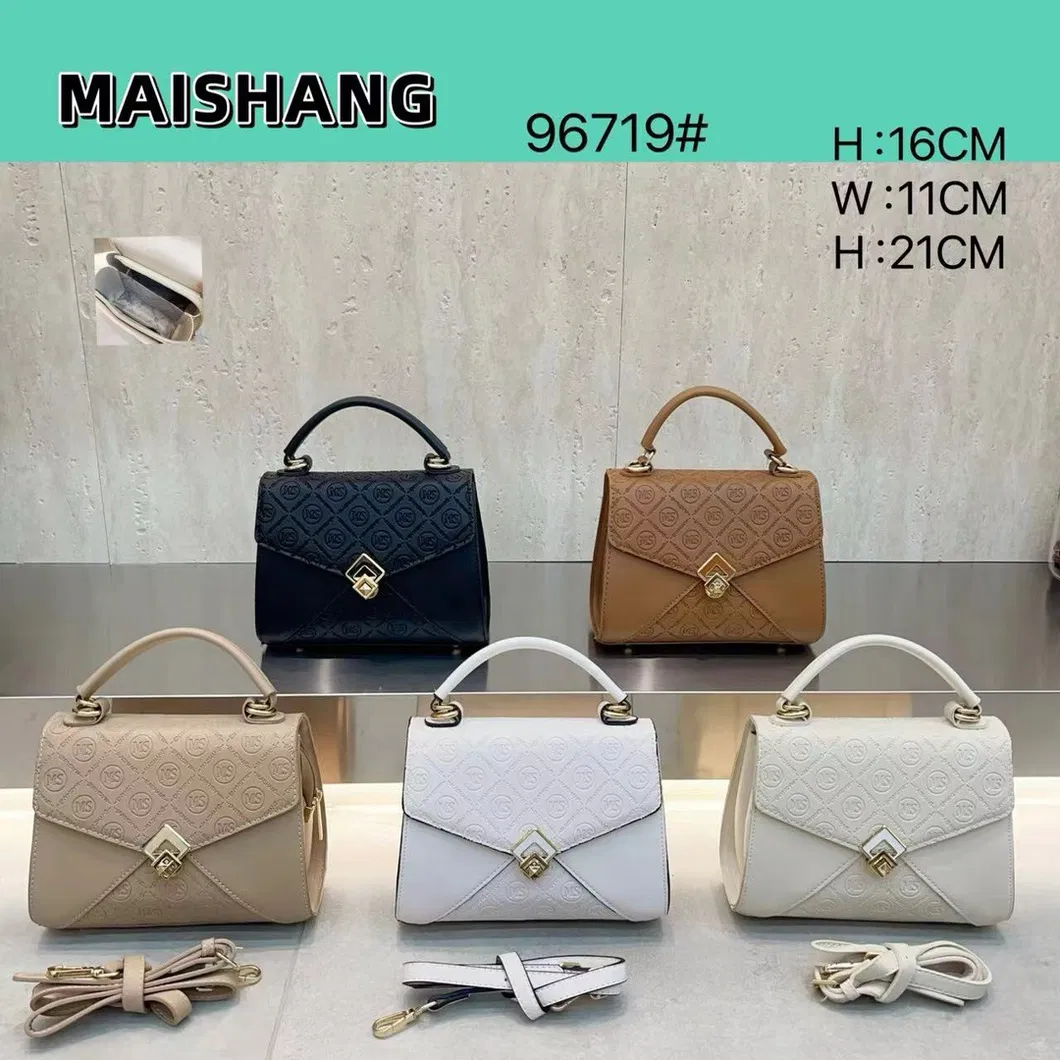 Bolsa Feminina Estilo Urbano Retro Moda Impressão de Letra em Couro PU Fechamento com Zíper Grande Capacidade Ombro e Transversal