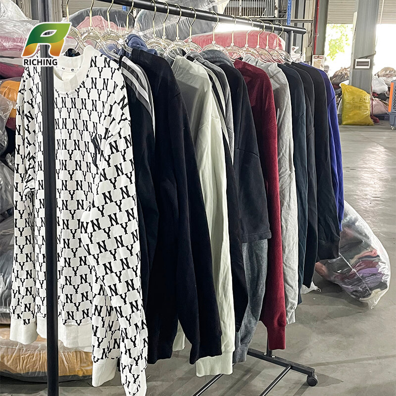 Jaqueta de jeans feminina de segunda mão, roupas de denim soltas, fardos de roupas usadas para mulheres