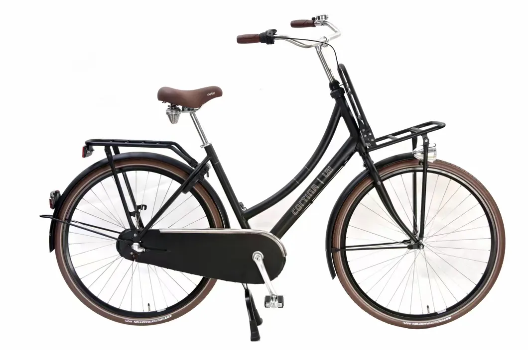 Bicicleta urbana de moda barata da China, bicicleta de uma única velocidade para cidade com cesta para mulheres adultas