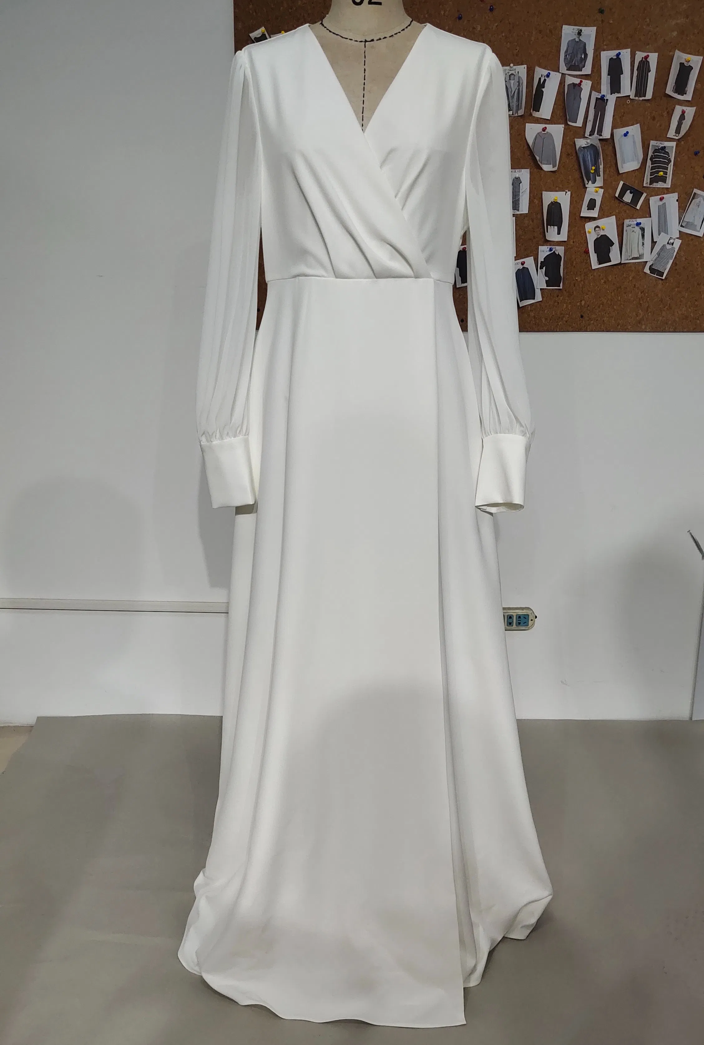 Vestido de Noite Feminino Formal para Casamento Festa Vestido de Noite com Fenda