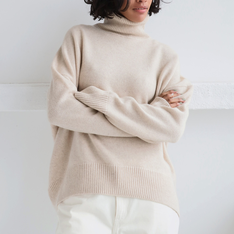 Suéter Clássico de Gola Alta em Viscose Macia – Design Atemporal, Viscose Macia para Todas as Ocasiões